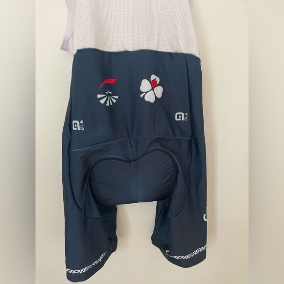 GROUPAMA  MENS FDJ BIB SHORTS 2023 DARK BLUE -WHITE SIZE SMALL CYCING BIKE - Picture 4 of 9